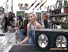 Blonde Babe Sells Her Bfs Subwoofer And Fucked