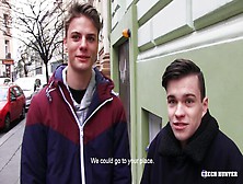 Bigstr - Czech Hunter - Two Czech Amateur Twinks In A Hardcore Gay 3Some