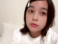 A perverted female college student masturbation with a vagina-swallowing toy while smelling her BF's smelly underwear after a ba