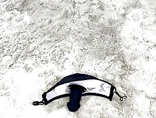 Gagged and crotch bound and ready to go out