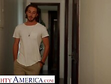 Wicked America - Breasty blond mother I'd like to fuck Ryan Conner finds her son's ally peeping on her, then invites