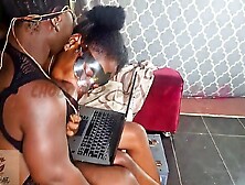 Babysitting my hot black Midget step sister large ebony ass getting my moist cunt moist in my face after watching hawt PORN n fe