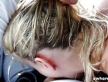 Cheap blonde street whore banged in the car