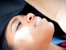 Curvy Black Rides White Rod After Workout