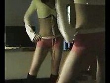 good looking babe stripping