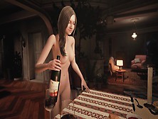 Resident Evil 8 - Better Than Girl Dimitrescu - Mia Winters - Peeping Naked Ex-Wife While Cooking