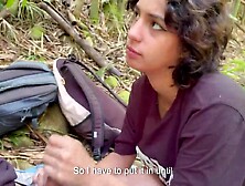 A fine screw in the woods whilst I escape from summer camp with my shy stepsister.