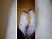 Shemale In Pink Sneaker Socks