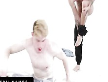 Pale Skinny Boy Loses A Wrestling Game And Gets Fucked By His Friend