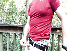 Public Draining-Off In The Forest,  Sagging In My Briefs.