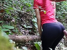 She Begged Me To Jizz On Her Gigantic Rear-End In Yoga Pants While Hiking,  Almost Got Caught