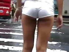 Hot Girl White Shorts,  Gets Wet