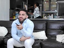 Dark Hair sweetie likes to drool on a penis