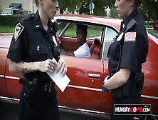 Criminal With Expired License Is Contrived Into Banging Milf Cops