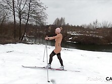 Nude Skiing Solo Female With Tattoos