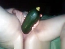 Bbw Does Huge Veggie