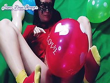 Uses Balloon To Make Big Hard Cock!!