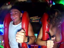 Busty Nip Slip From Bikini On Sling Shot Ride