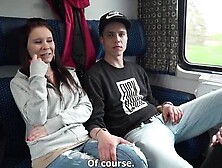 Czech Couple Swing On Train