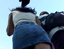 Upskirt - Asian Denim Skirt